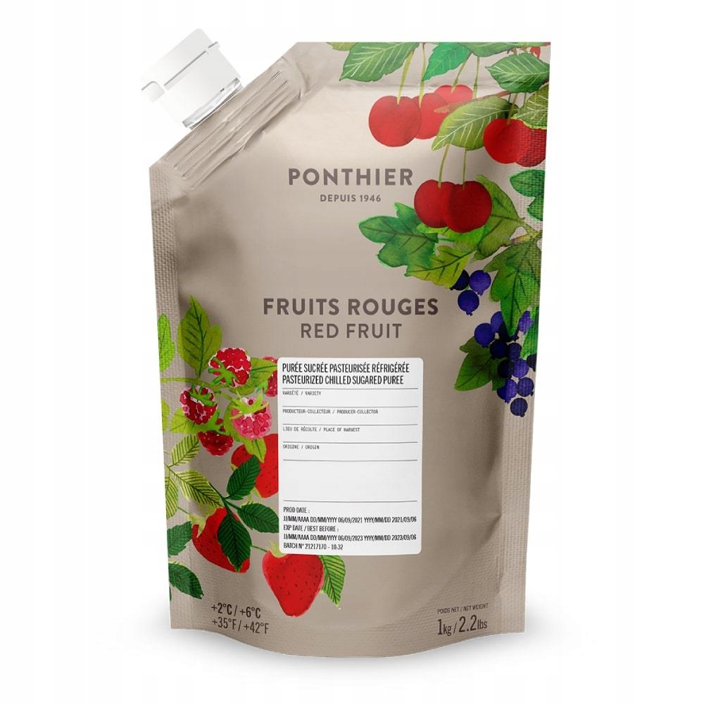 Pyré mix chlazených červených plodů 1 kg Ponthier