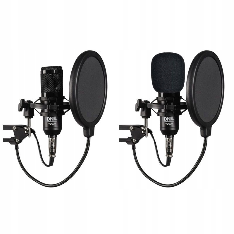 MIKROFON POJEMNOŚCIOWY STUDYJNY GAMINGOWY INTERFEJS USB STATYW FILTR ZESTAW Marka DNA