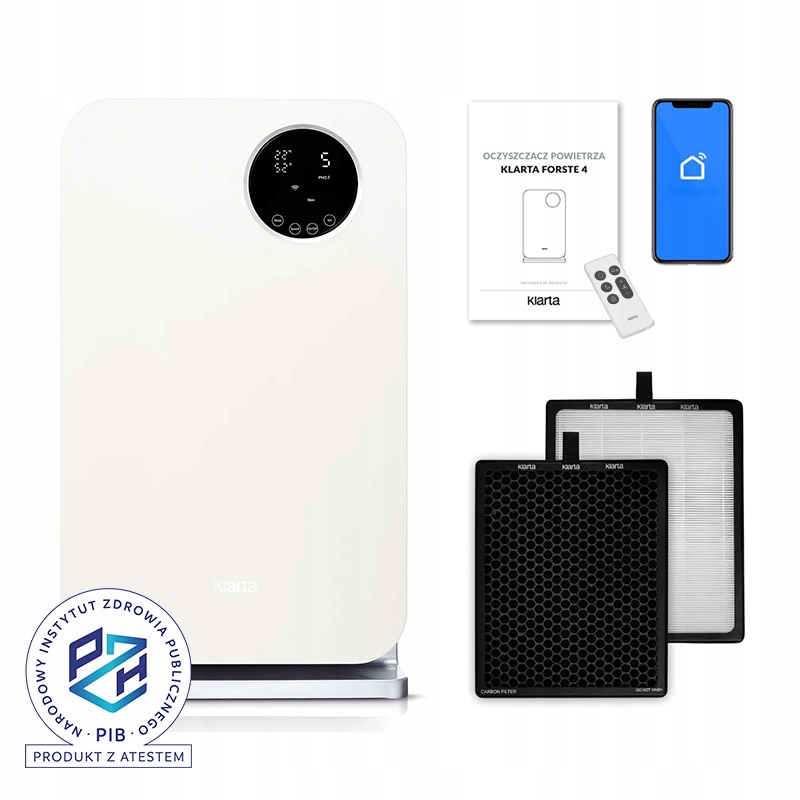 Čistička vzduchu Klarta Forste 4 White 40 m² H13