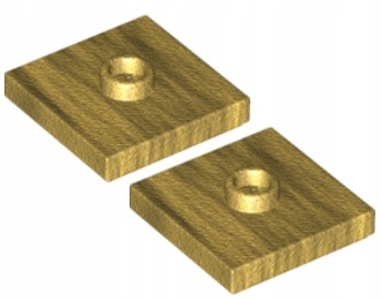 

Lego Płytka 2x2 Wypustka Złota (87580/6186383) x2