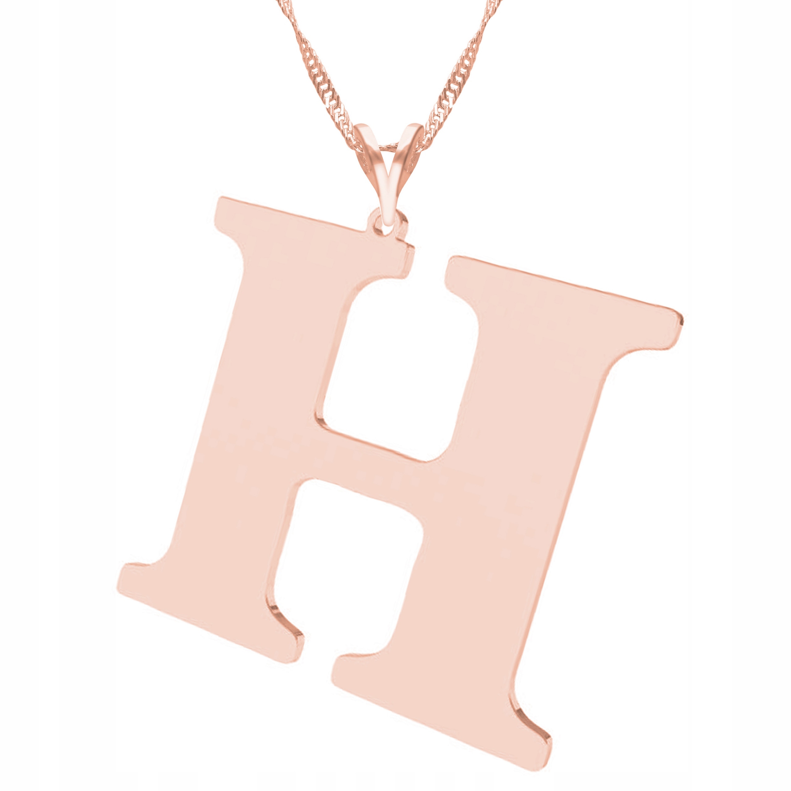 Náhrdelník Pozlacený iniciál s velkou písmenkou Letter H Stříbro 925