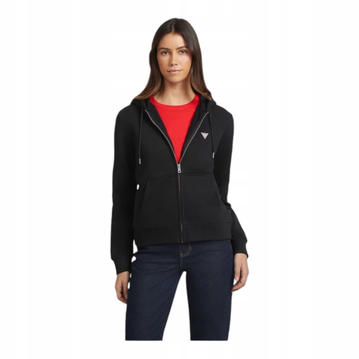 Guess Mikina Gj Zip Hood Reg Mini Černá r.XS