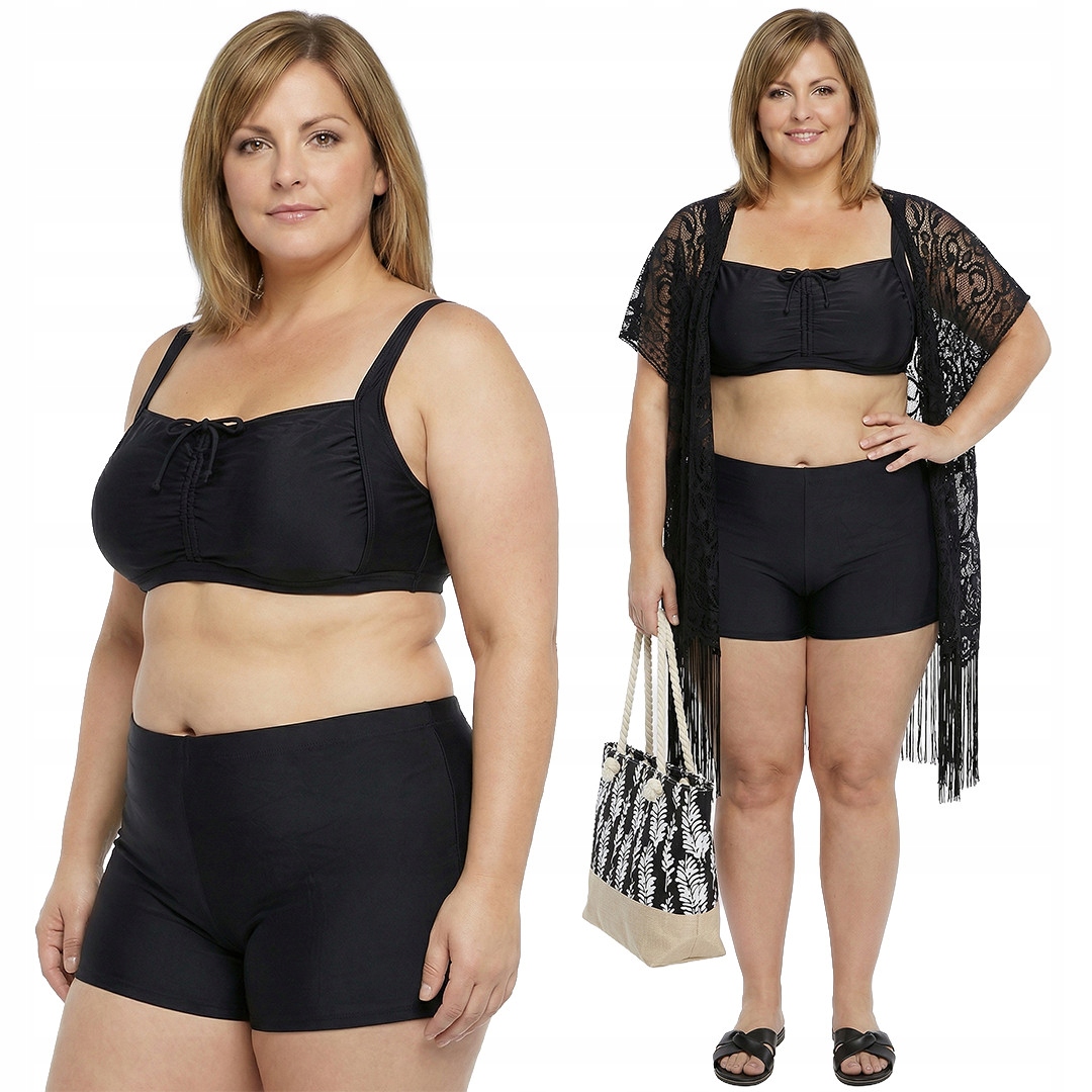 Černé šaty s vázáním plus size velikost 54