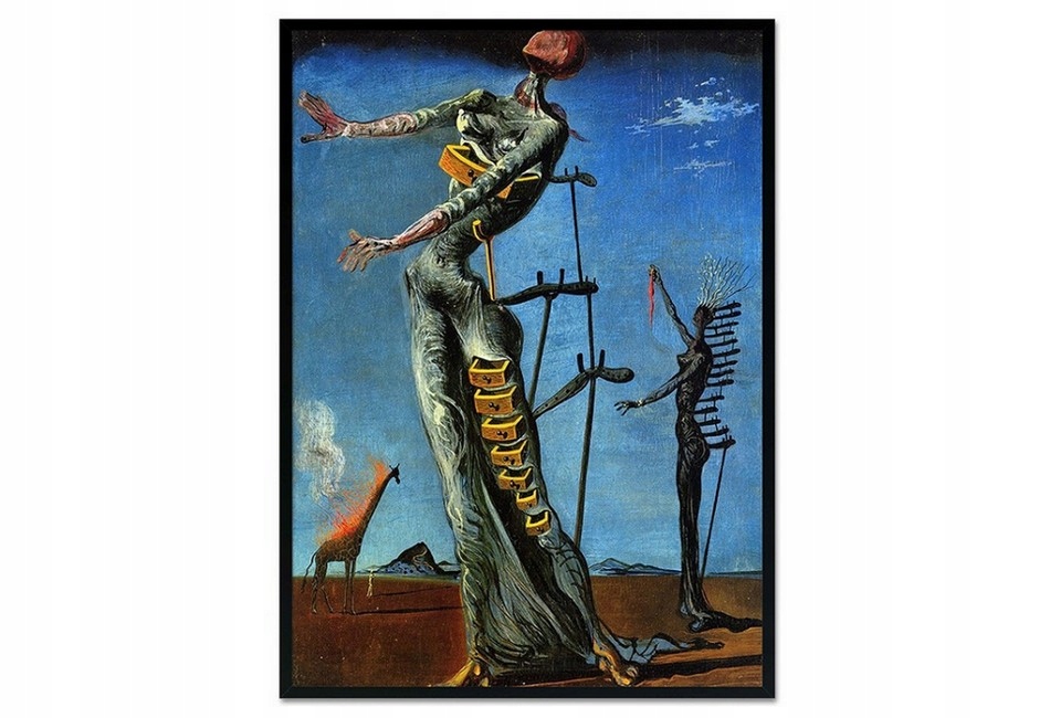 Жираф в огне сальвадор дали описание картины