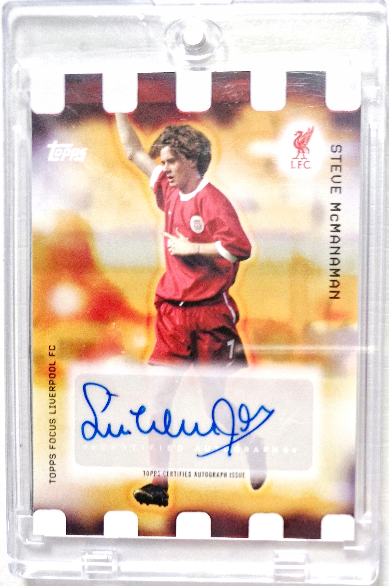 Steve Mcmanaman Topps Focus 2025/26 Base Card One-touch Liverpool Autograf