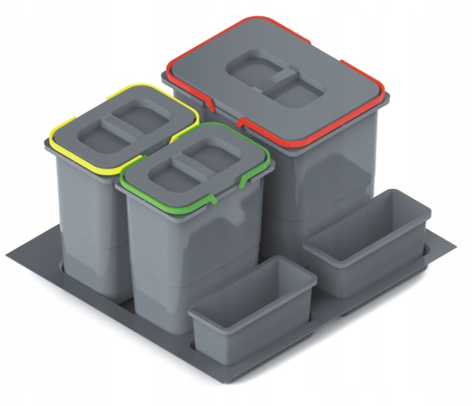 Kosz na śmieci segregator do 60cm 1X15L +2*7L