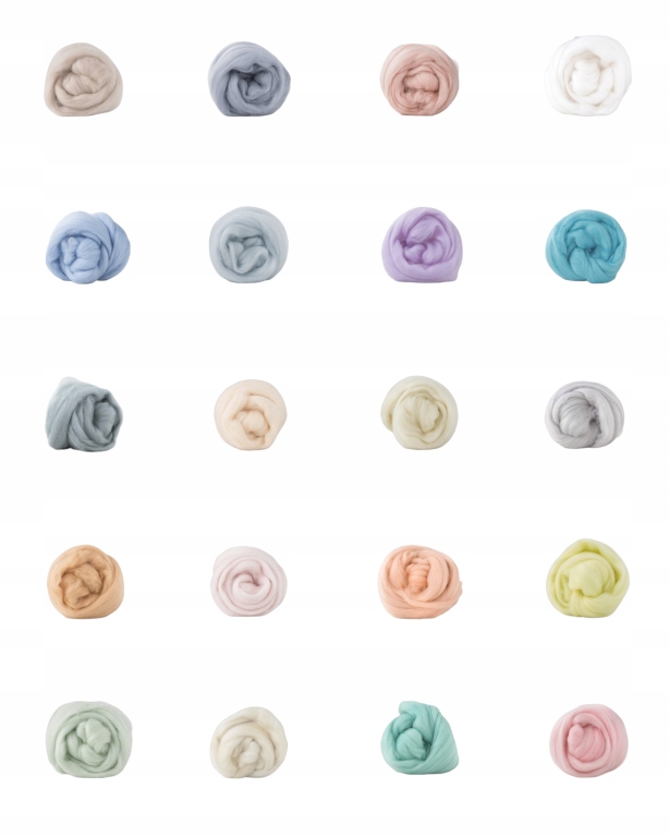 Sada česané vlny 19mic Pastelový 20x50g