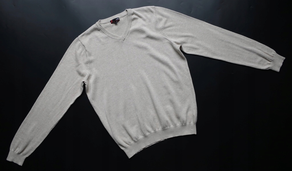 DRESSMANN L SWETER BEŻOWY BEŻ BAWEŁNA PIMA