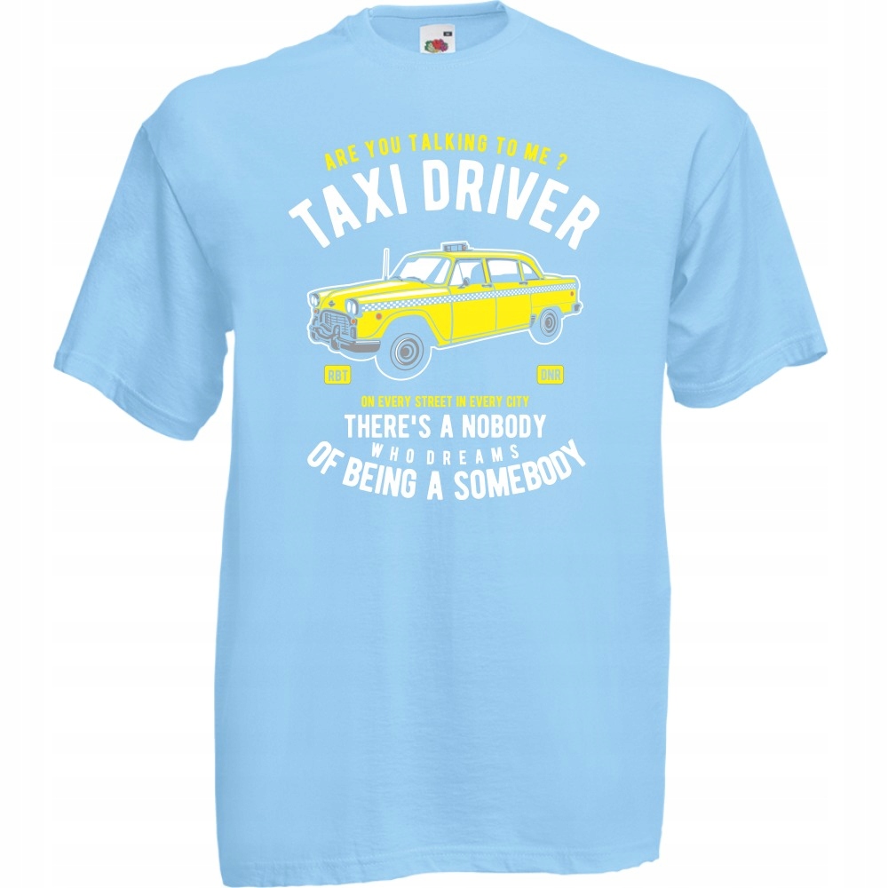 

Koszulka taksówka taksówkarz taxi M błękitna