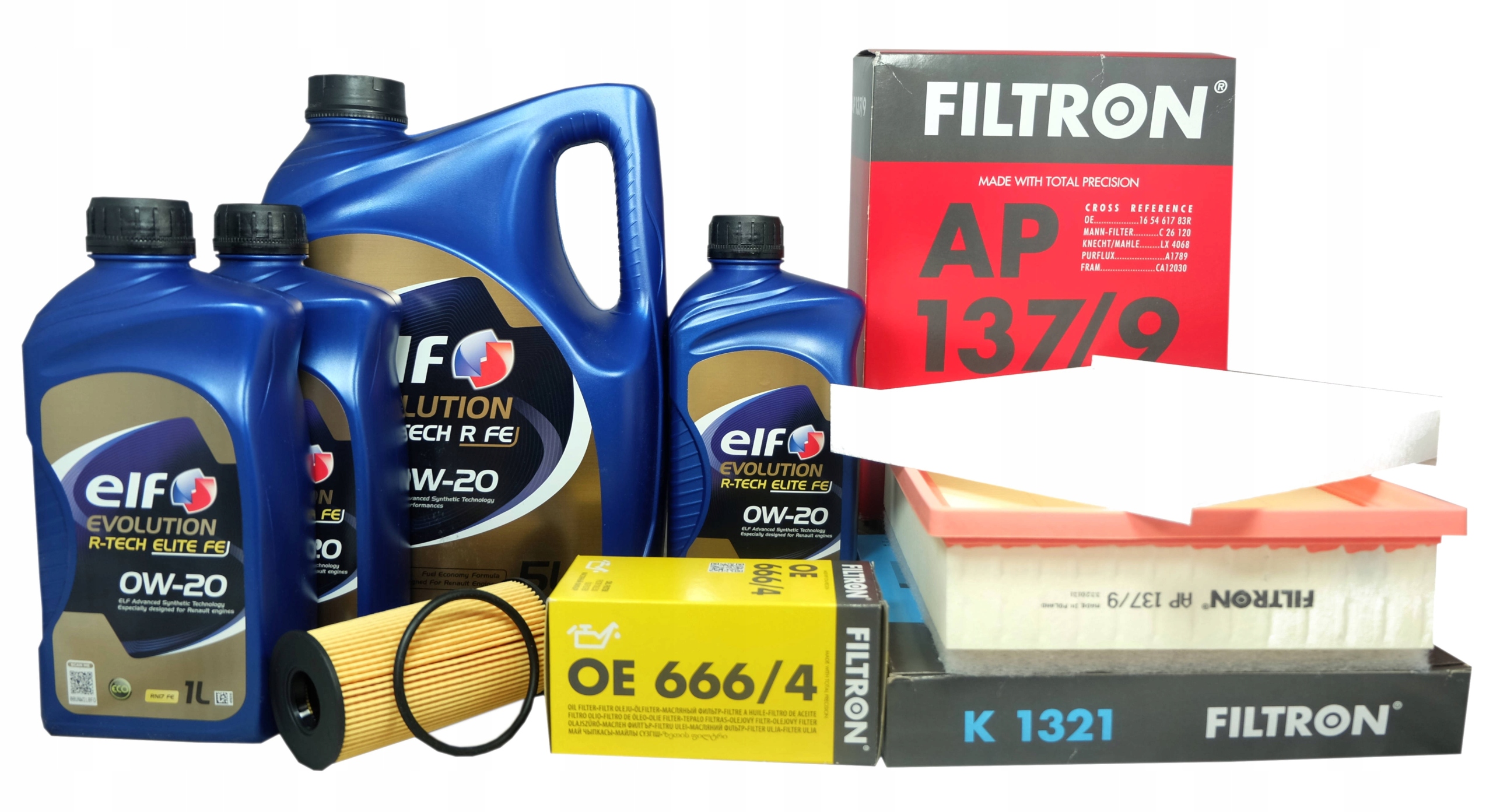 3 Filtre Filtron Olej 0v20 Elf pre Renault Trafic 3 III 2.0 dCi 2019-