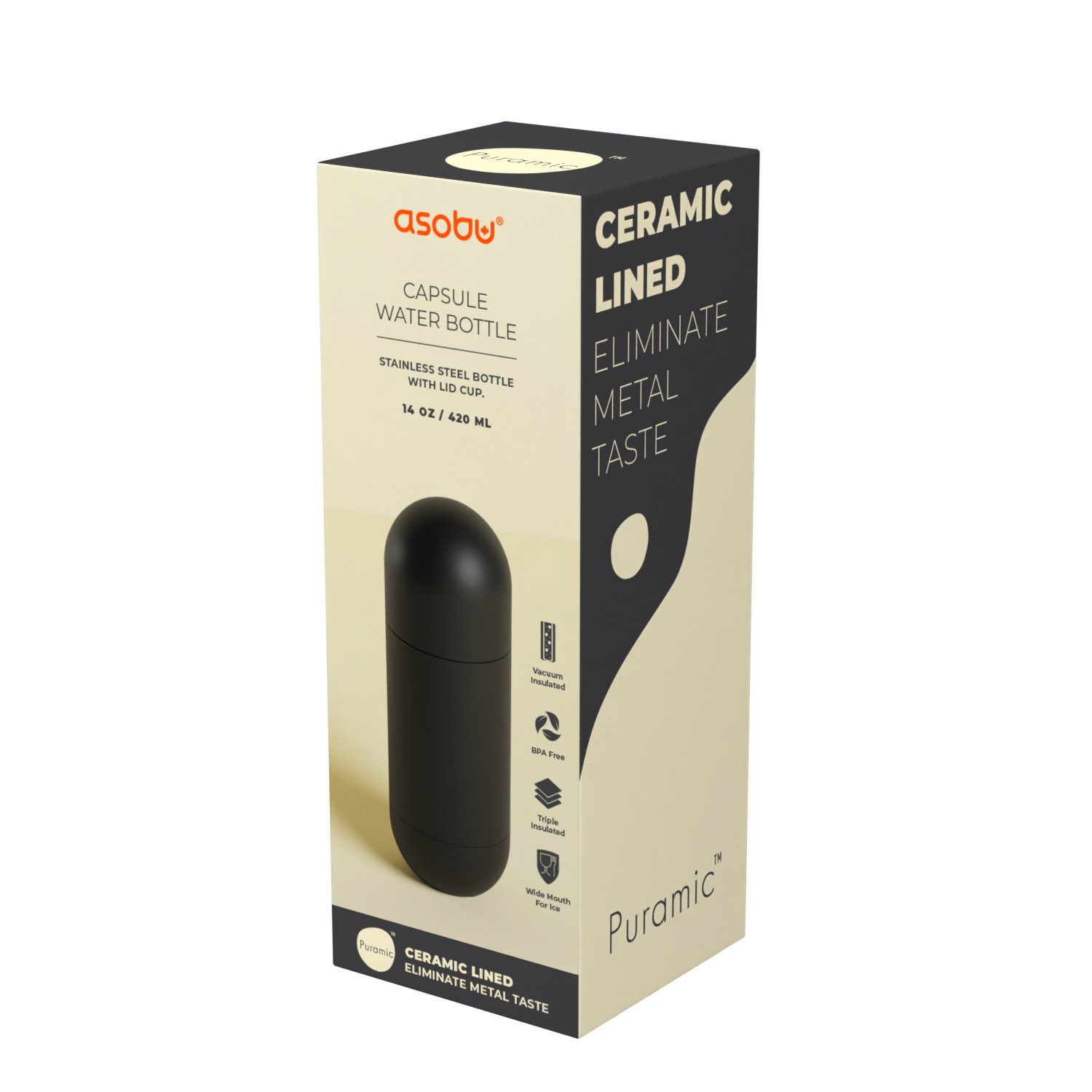 Butelka termiczna ORB PURAMIC, 420 ml ASOBU Marka Asobu