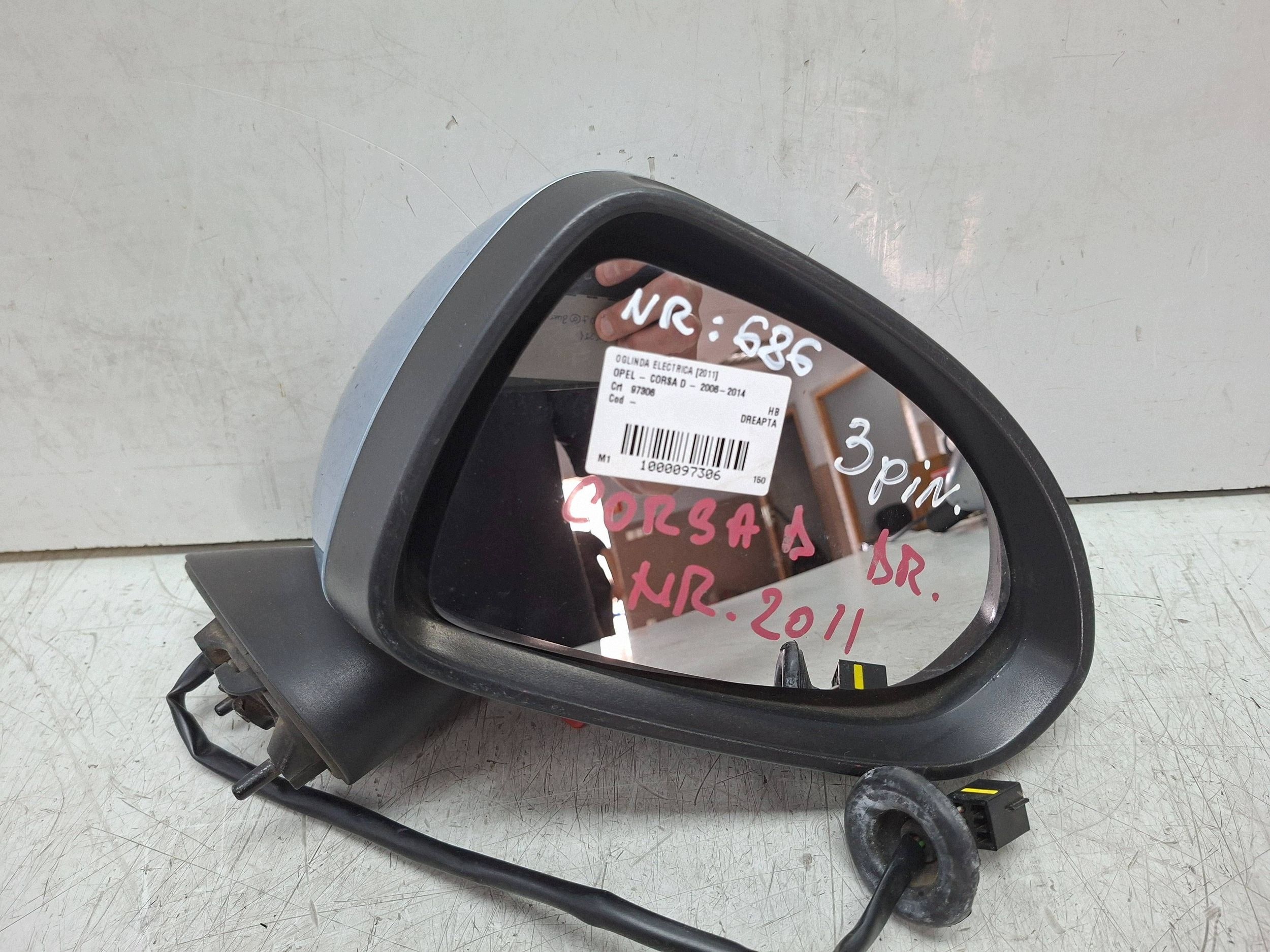 mirror right 3 PINY OPEL CORSA D 2006