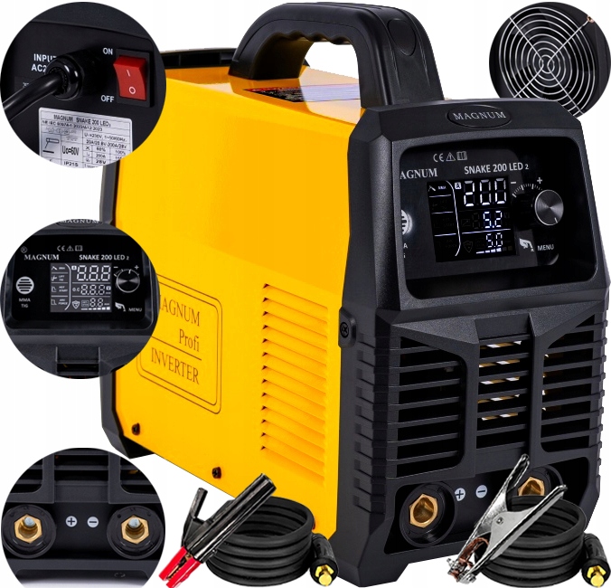 Elektrodová Invertorová Svářečka Mma Magnum Snake 200 Led V2 230V 200A