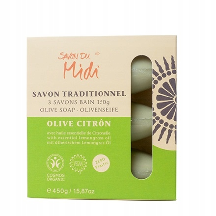 Savon du Midi Olivové mýdlo s citronovou trávou 3 x 150 g