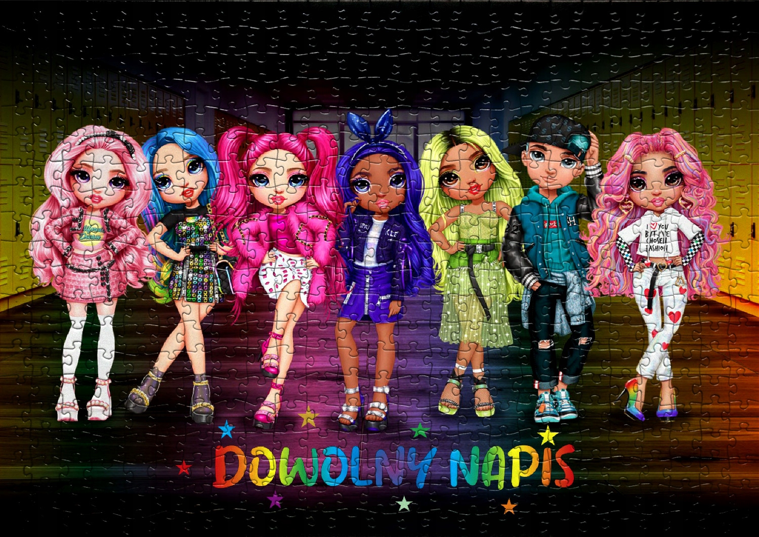 Puzzle RAINBOW HIGH z TWOIM NAPISEM A3/192EL