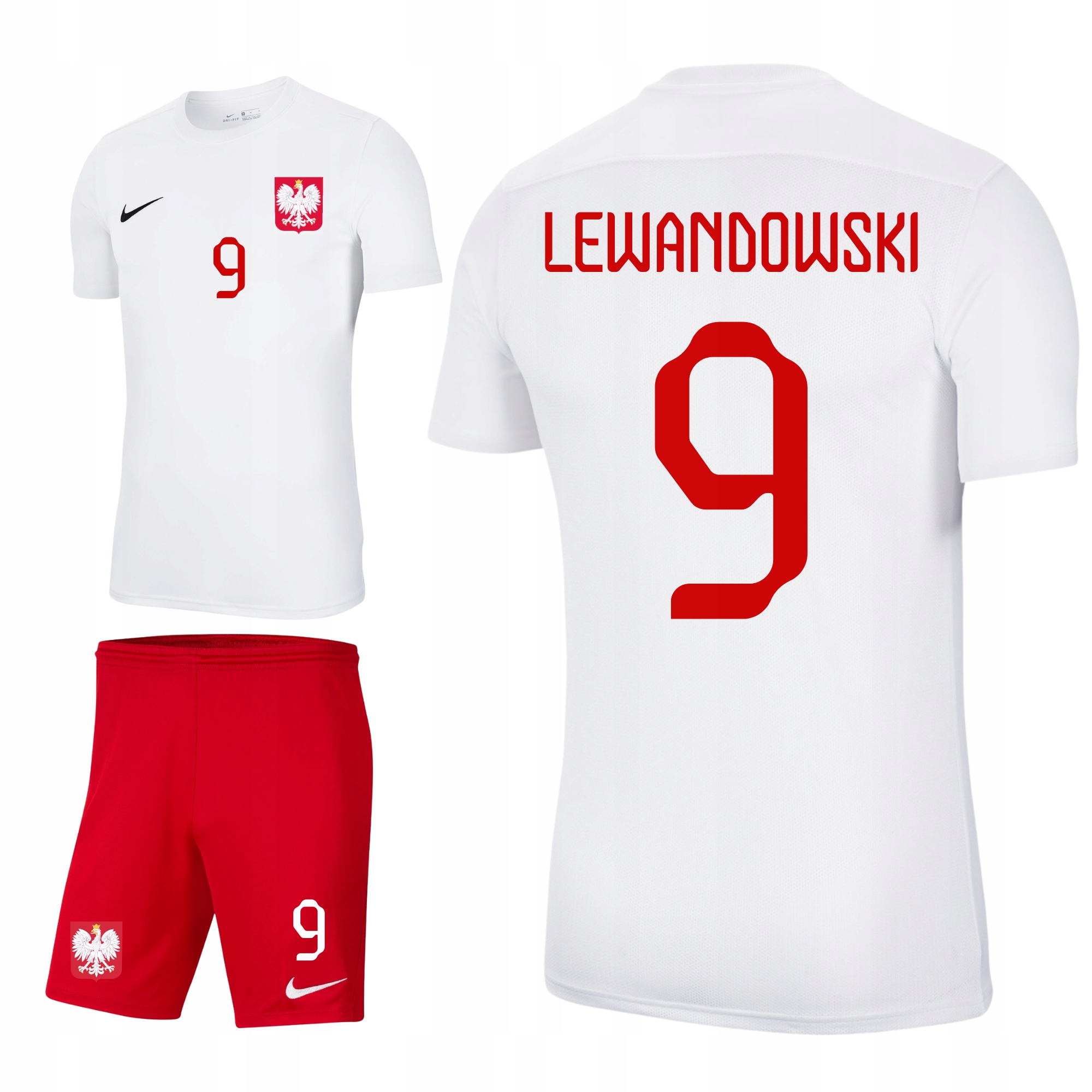 Nike komplet POLSKA Polski junior + nadruk 122-128