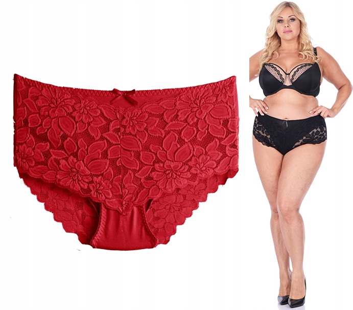 

Majtki Wysokie koronkowe Wyszczuplające plus size