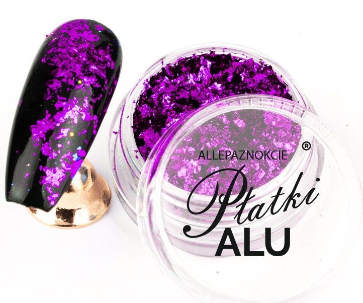 

slay fuksja Płatki Alu chrome flakes