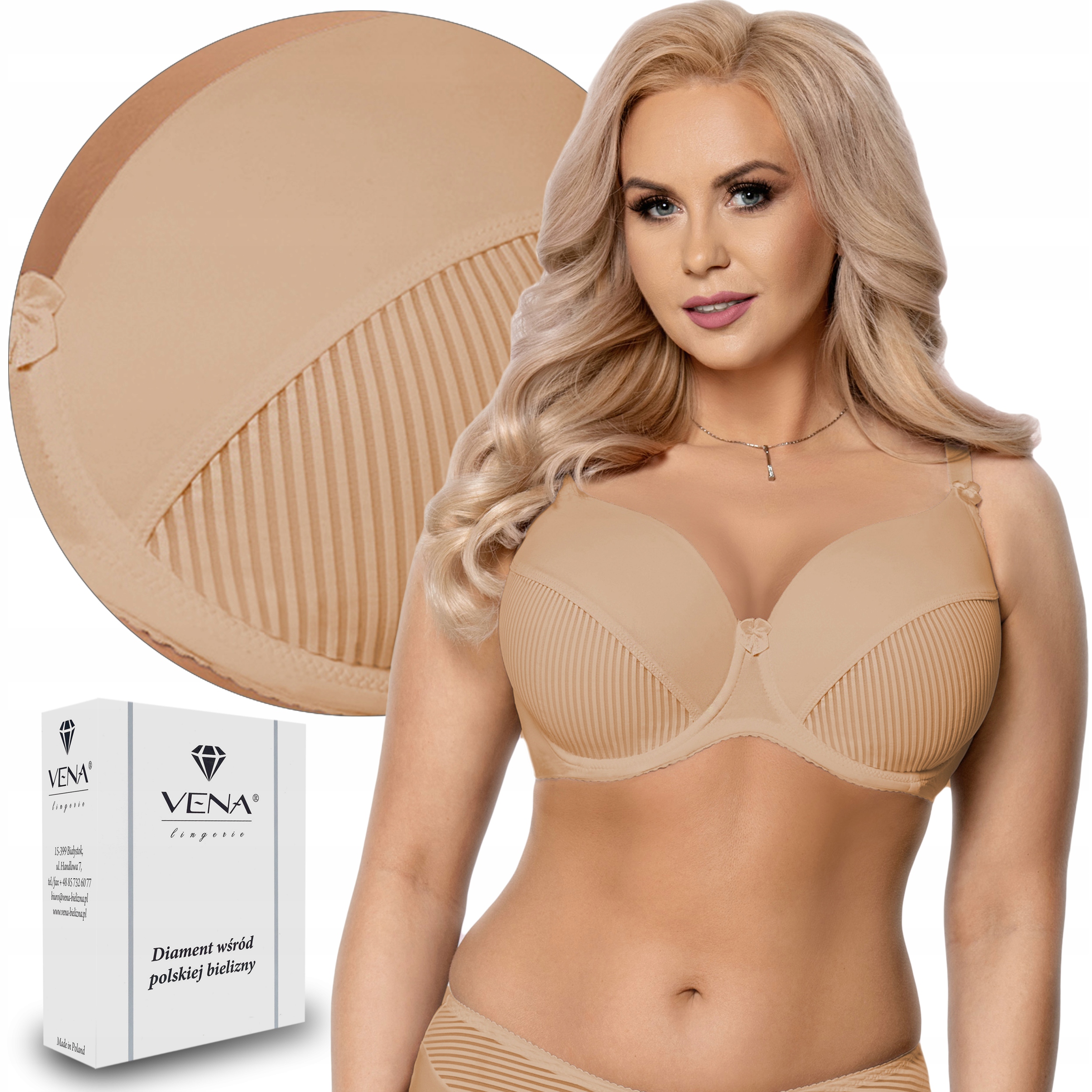

Biustonosz Vena VB-11 , Fullcup , Beżowy , 70I