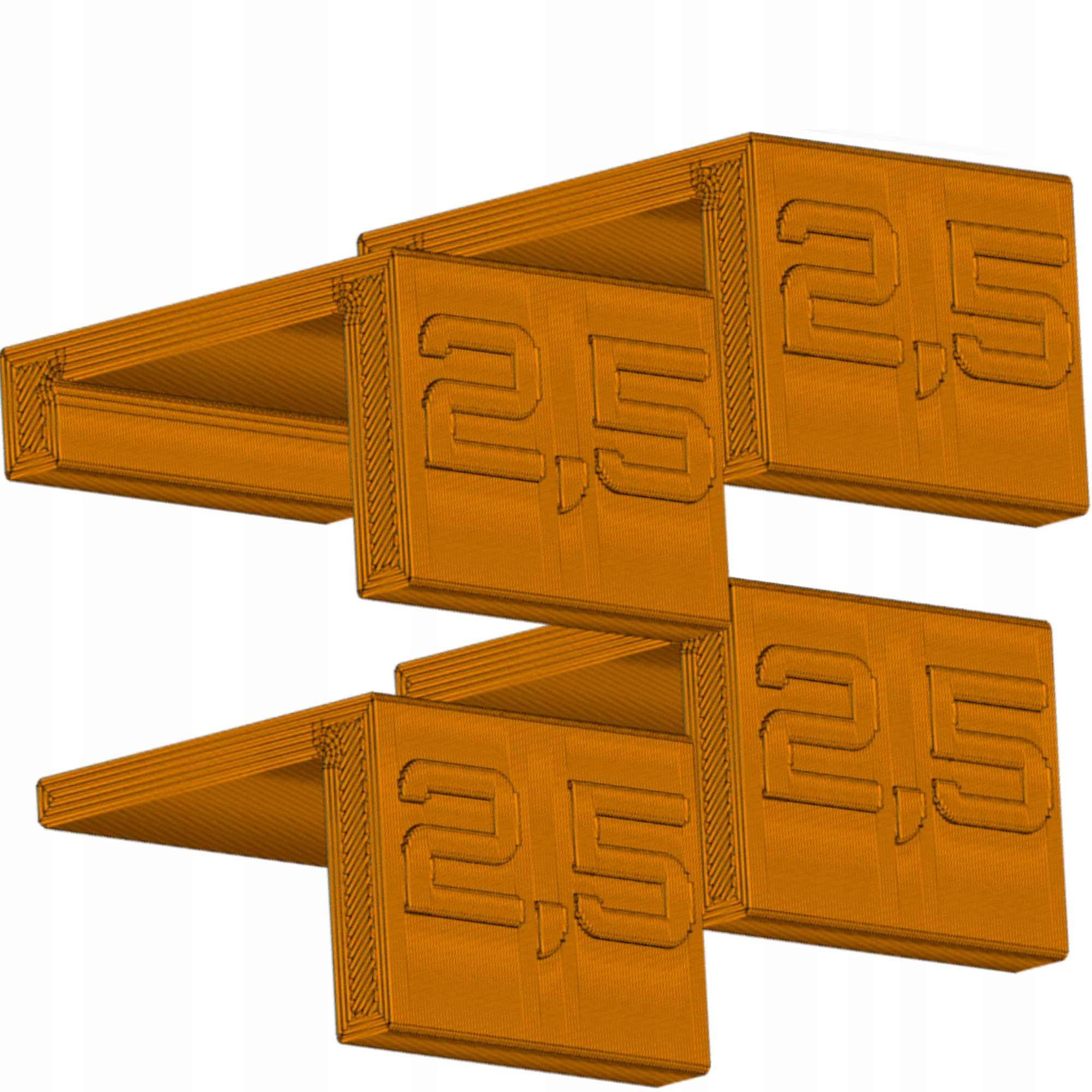 

4x Dystanse do regulacji frontów 2,5mm 4szt Orange