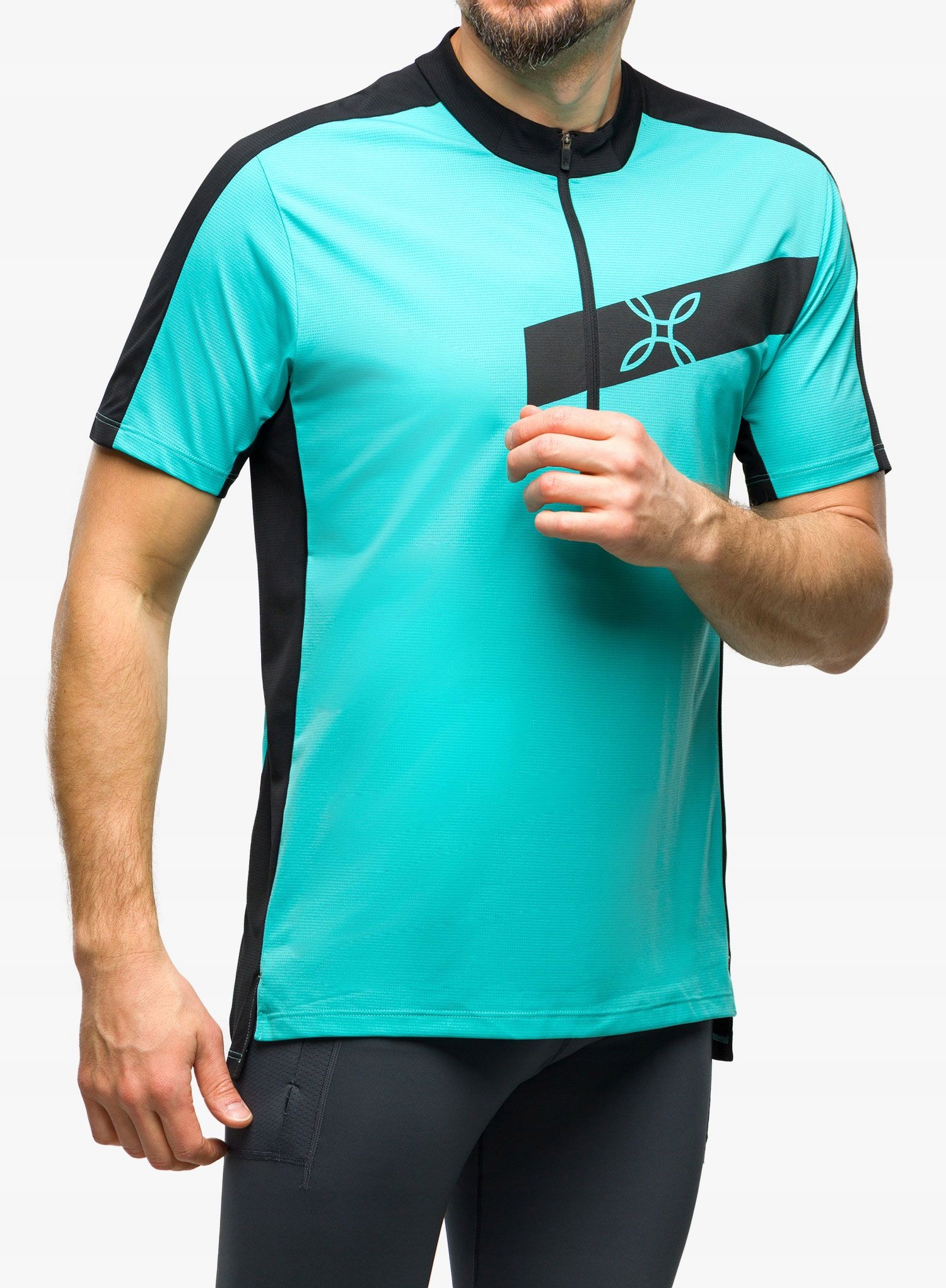 Cyklistická košile Montura Way Zip T-Shirt světle modrá/černá XL