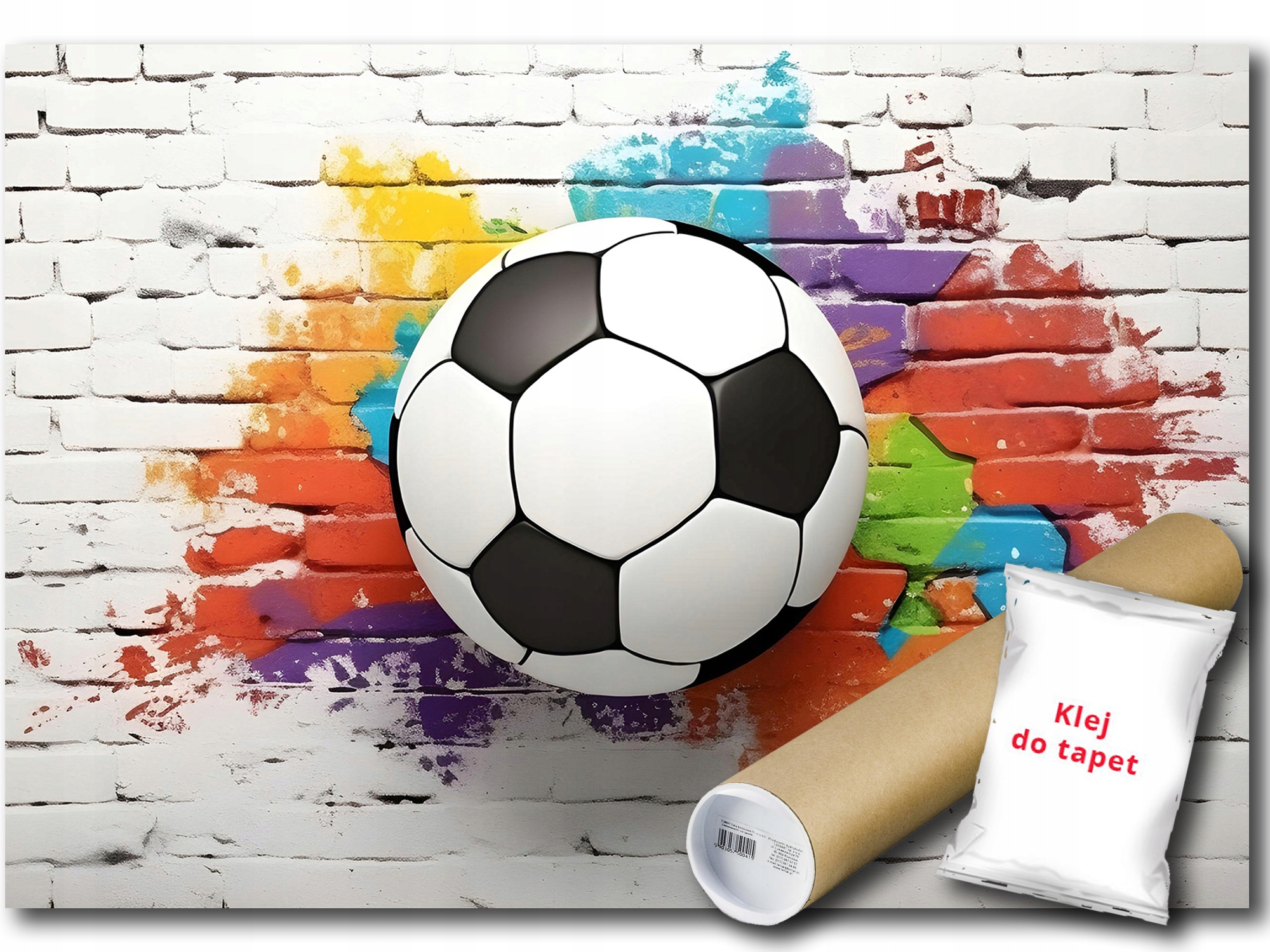 Fototapeta Vinylová Lopta Graffiti Tehla 312x219
