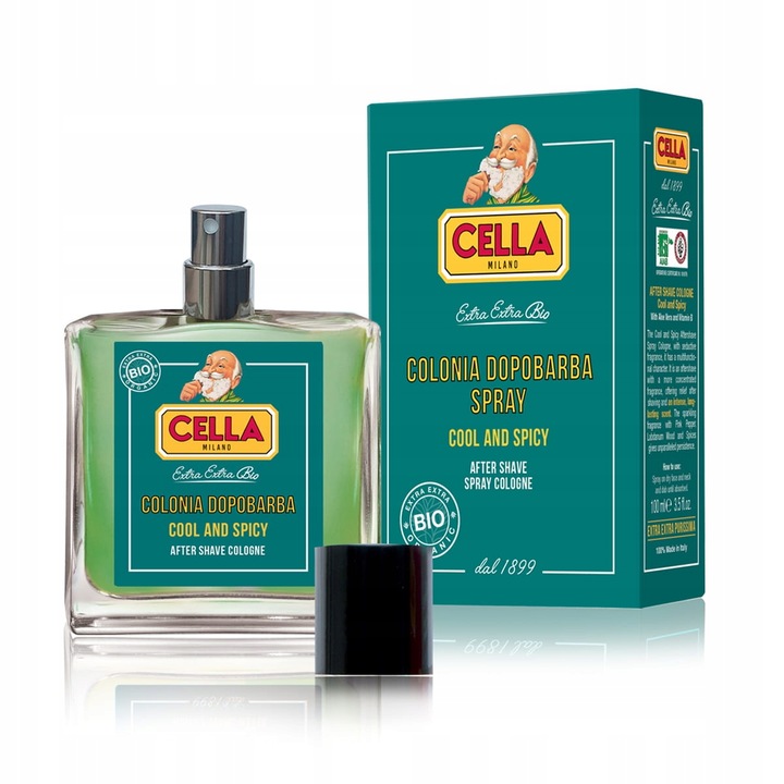 Cella Milano Bio Aloe Vera Kolínská voda Cool and Spicy sprej po holení