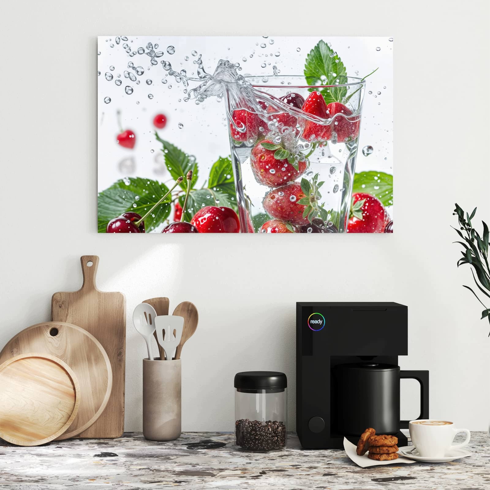 Magnetická tabule Jahody Třešně 60 × 40 cm
