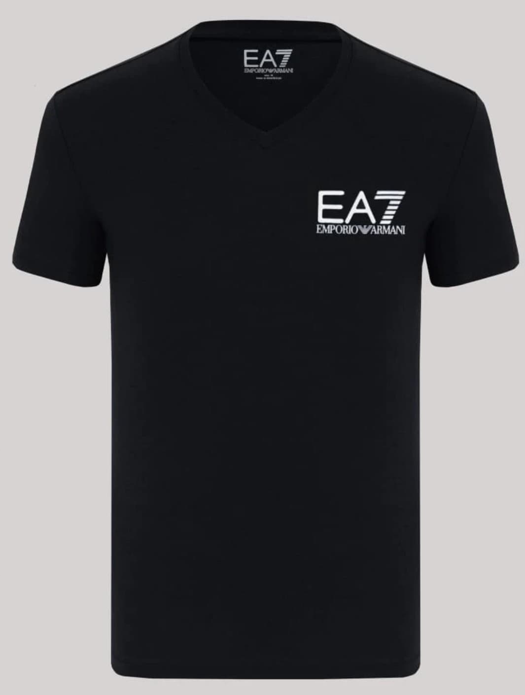 Emporio Armani T-shirt V Męski Czarny XXL ORYGINAŁ