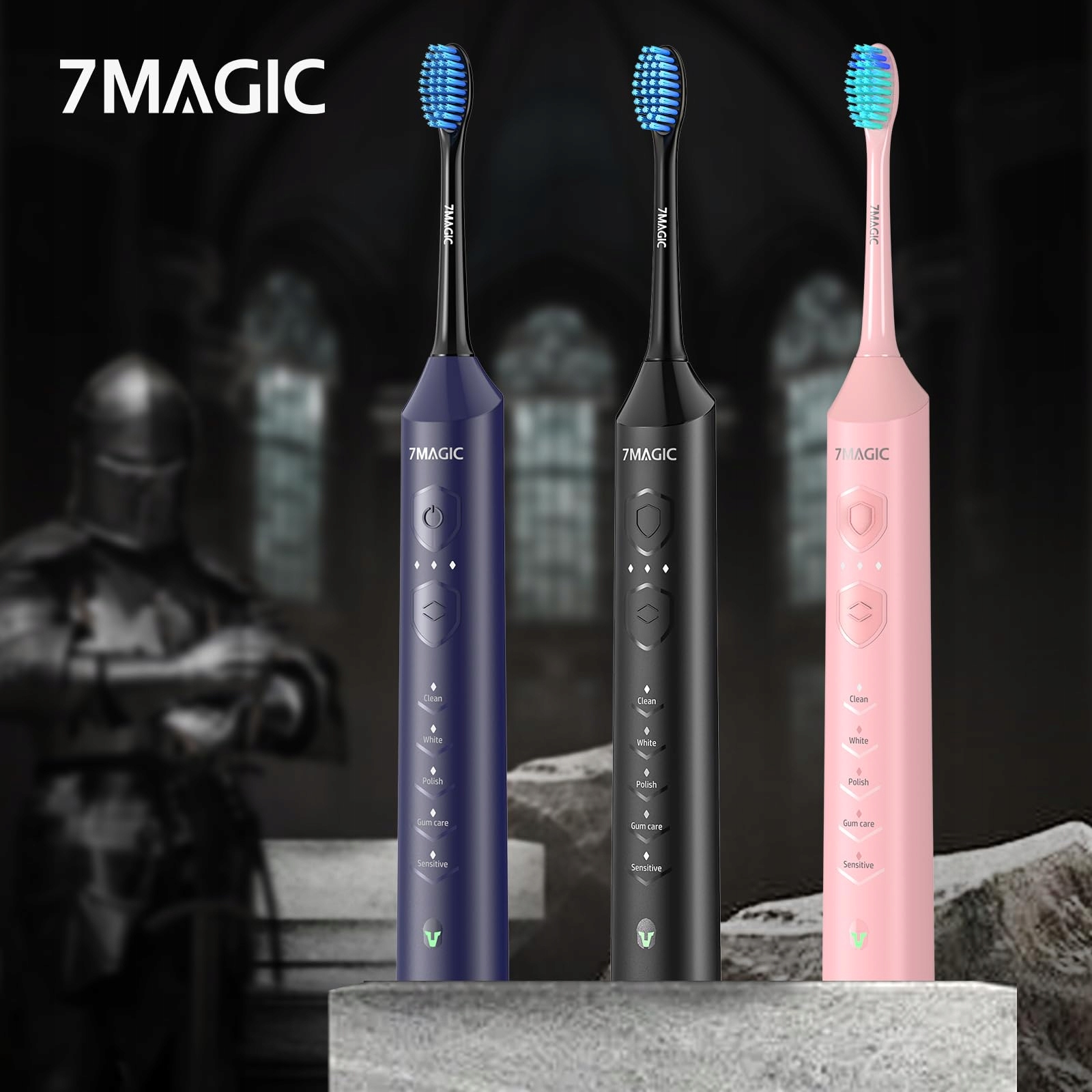 7MAGIC Szczoteczka Soniczna Elektryczna 3 Intensywności 5 Trybów — miniatura 9