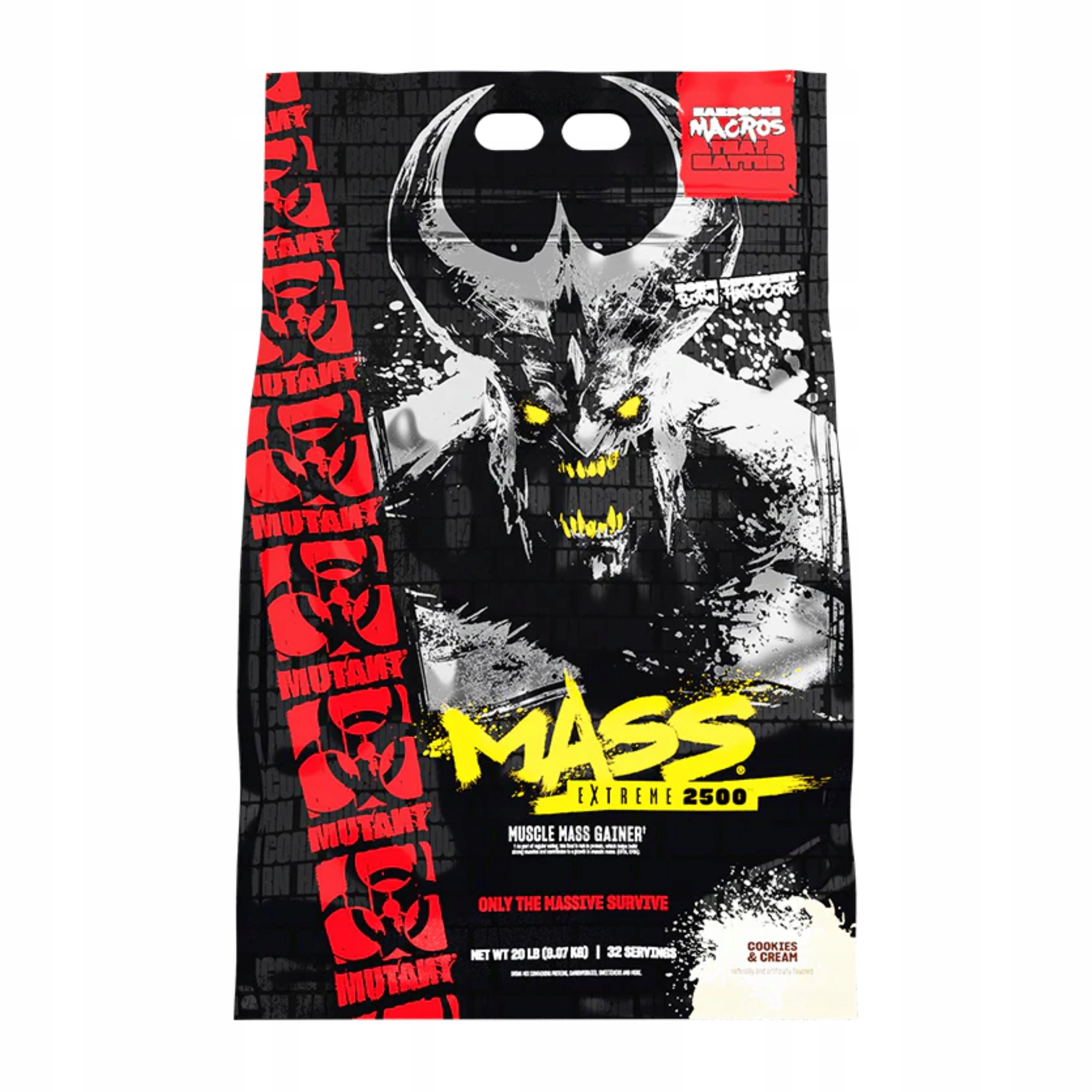 Gainer Mutant Mass XXXtreme 9kg Sušenka Masa Bílkoviny Sacharidy Síla