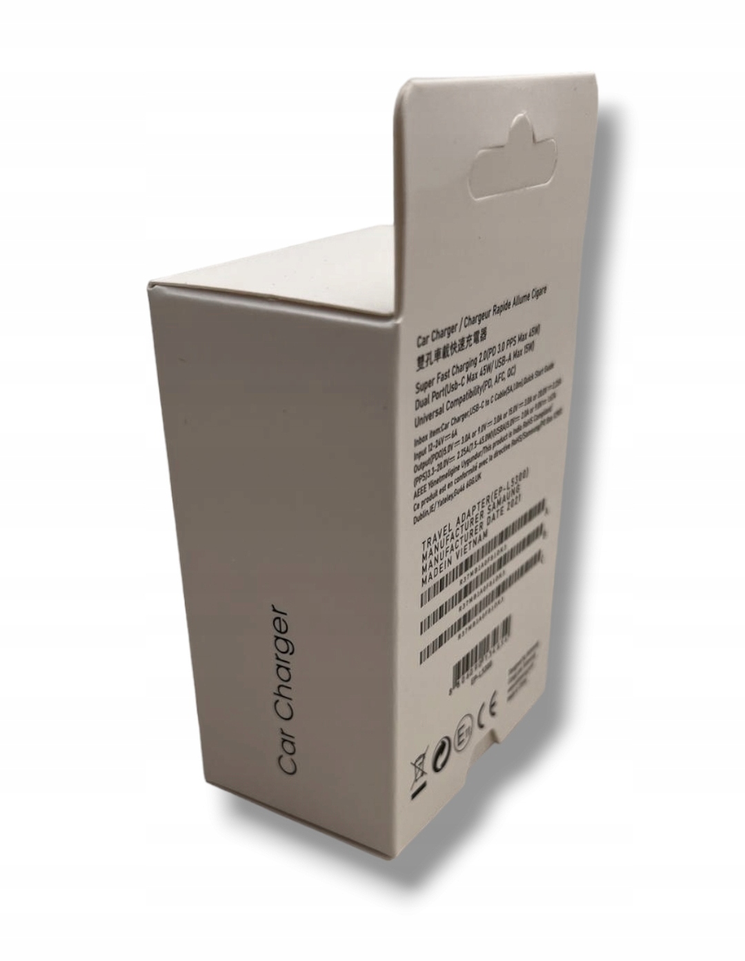 ORYGINALNA ŁADOWARKA SAMOCHODOWA SAMSUNG 60W (45W + 15W) + KABEL 1M SZYBKA Przewód w zestawie tak