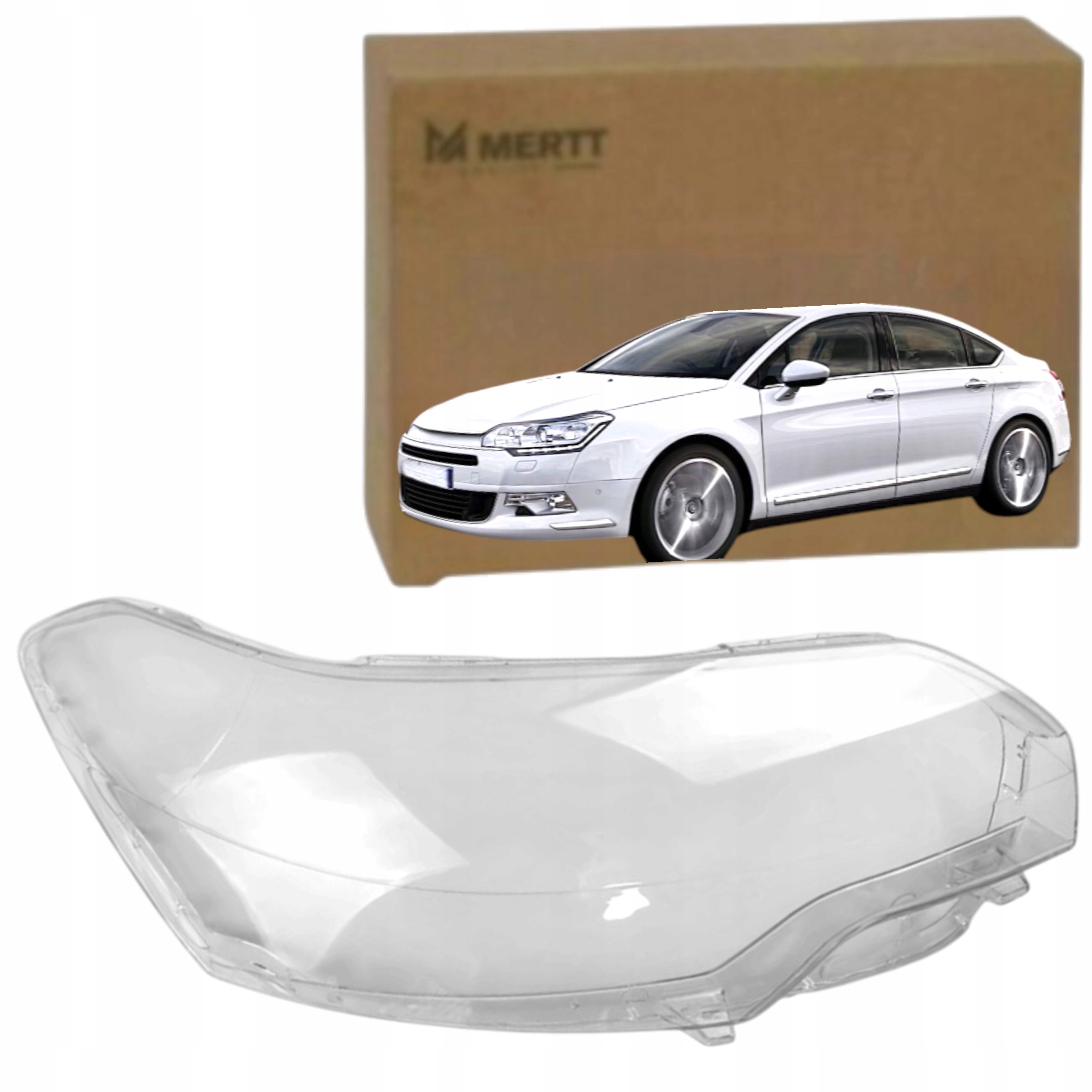Pravý nový Kryt předního světlometu sklo Citroen C5 2010-2016