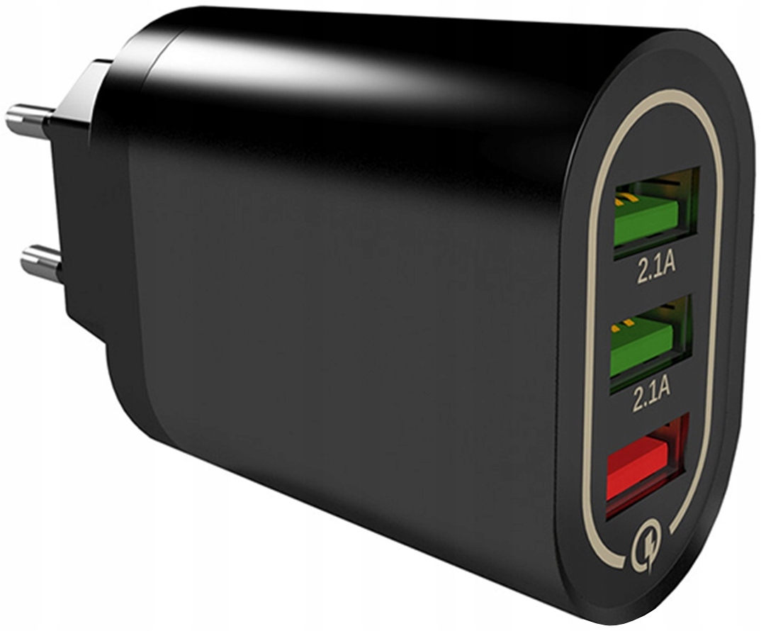 Ładowarka sieciowa zasilacz 3x USB QC2.0 QC3.0 3A 18W Producent bez marki