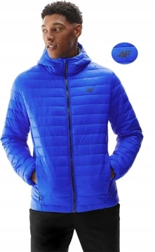 S Pánská péřová bunda 4F M240 kobaltová 4FAW23TDJAM240 36S M