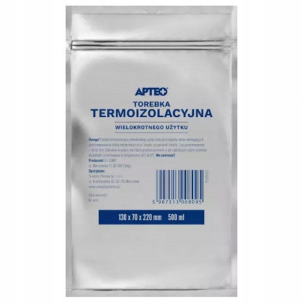 

Torebka Termoizolacyjna 130 x 70 x 220 mm 500 ml