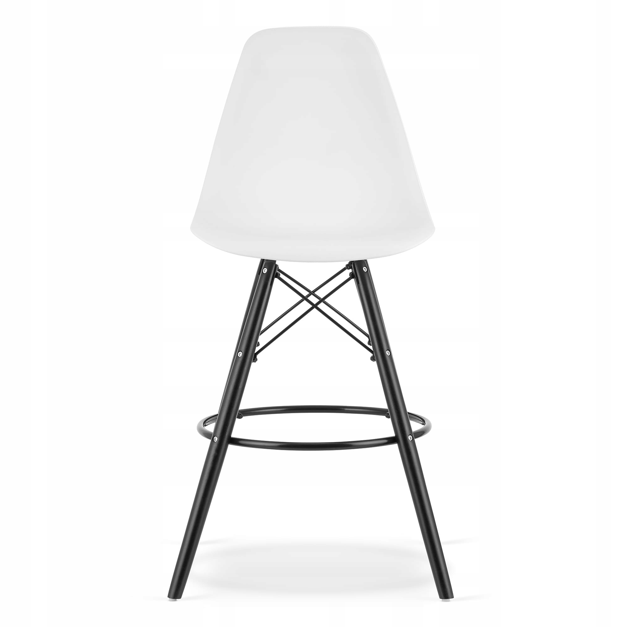 HOKER KRZESŁO BAROWE DREWNIANE NOGI BIAŁY Marka inna