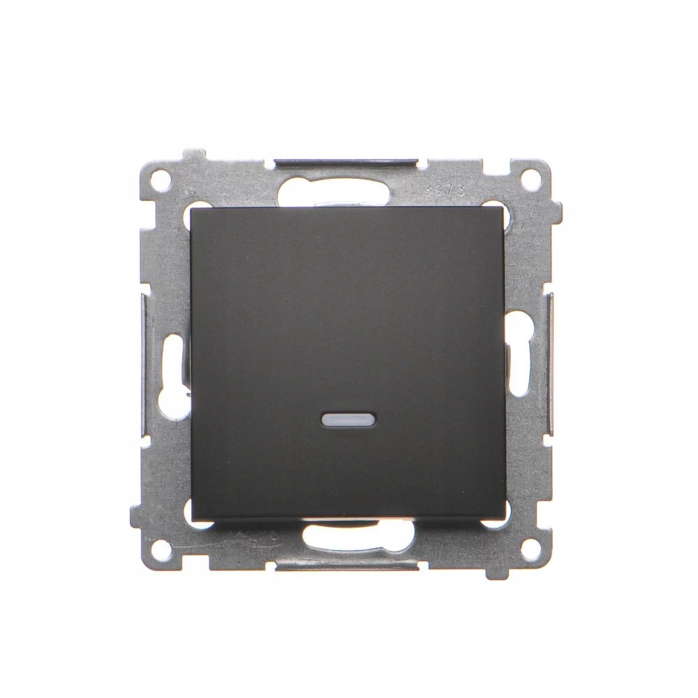 Łącznik pojedynczy z podświetleniem LED 10AX Czarny mat Simon 54