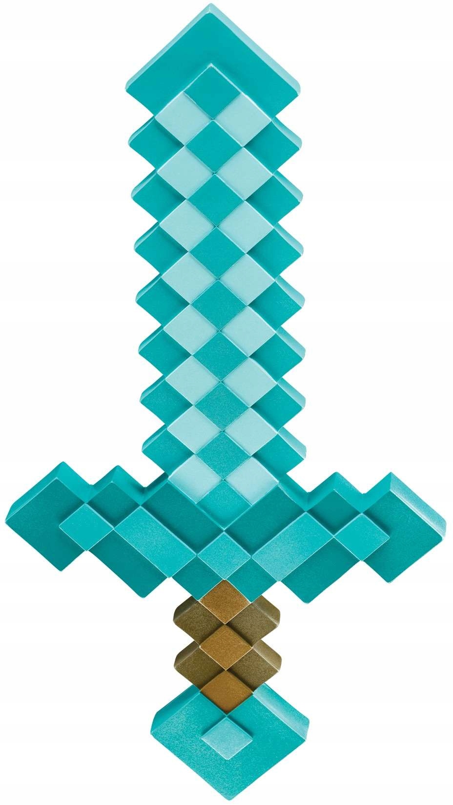 MINECRAFT KOSTIUM DIAMENTOWY MIECZ BROŃ 51 CM AKCESORIA DLA DZIECI