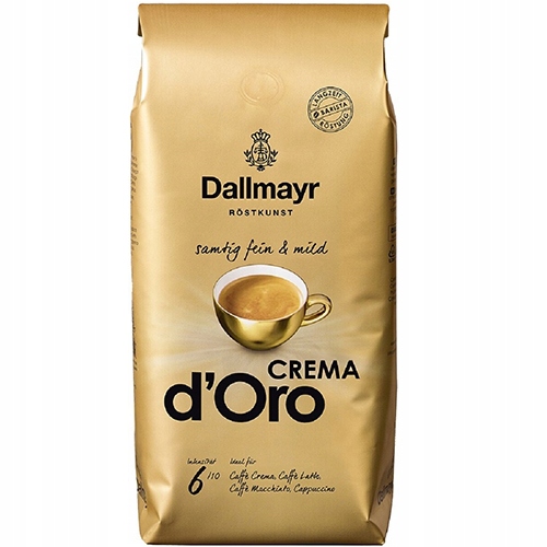 Oryginalna Niemiecka Kawa Ziarnista Dallmayr D Oro Crema 100% Arabica Złota