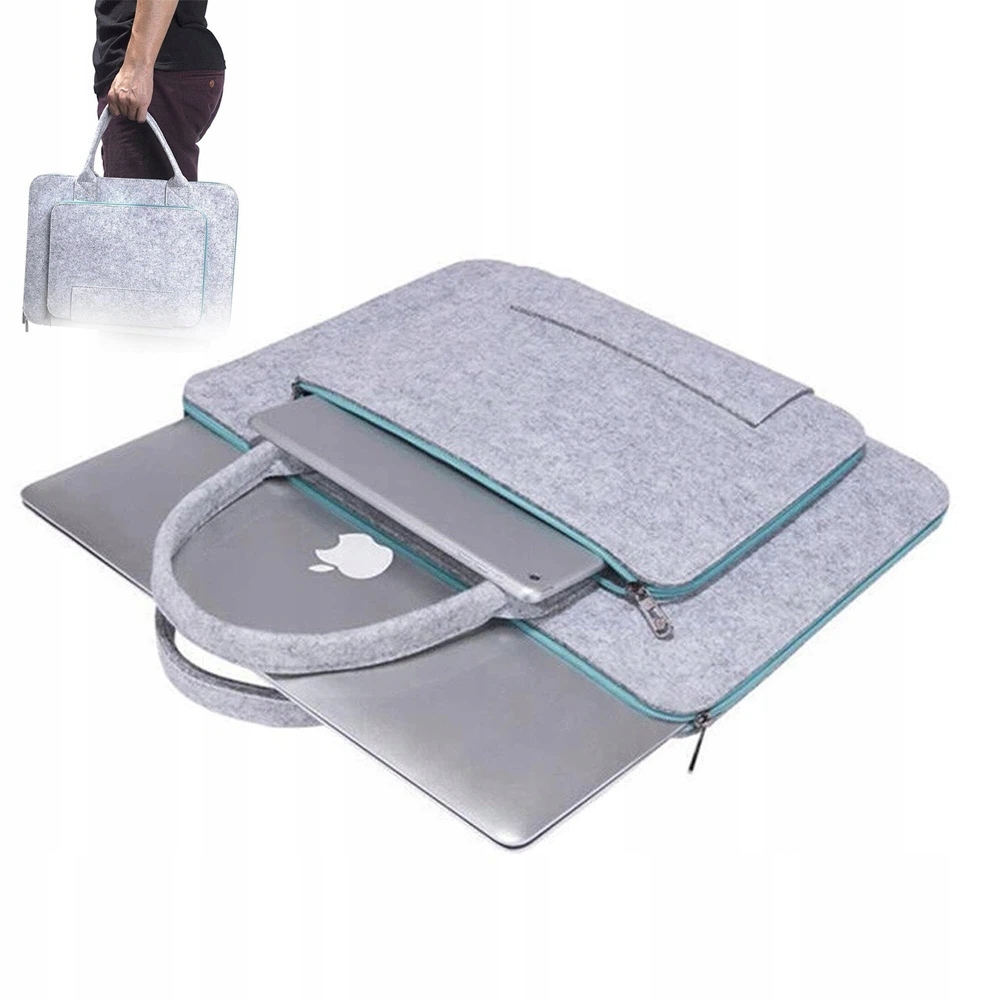 IPAD &TORBA NA LAPTOPA 17 CALI W KOLORZE ZIELONYM DAMSKA MĘSKA POJEMNA