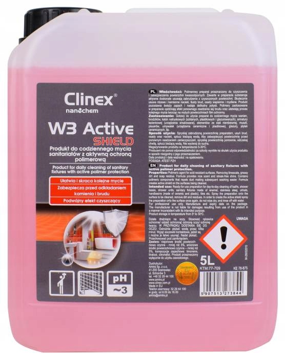 

Clinex W3 Shield Mycie kabin prysznicowych 5L