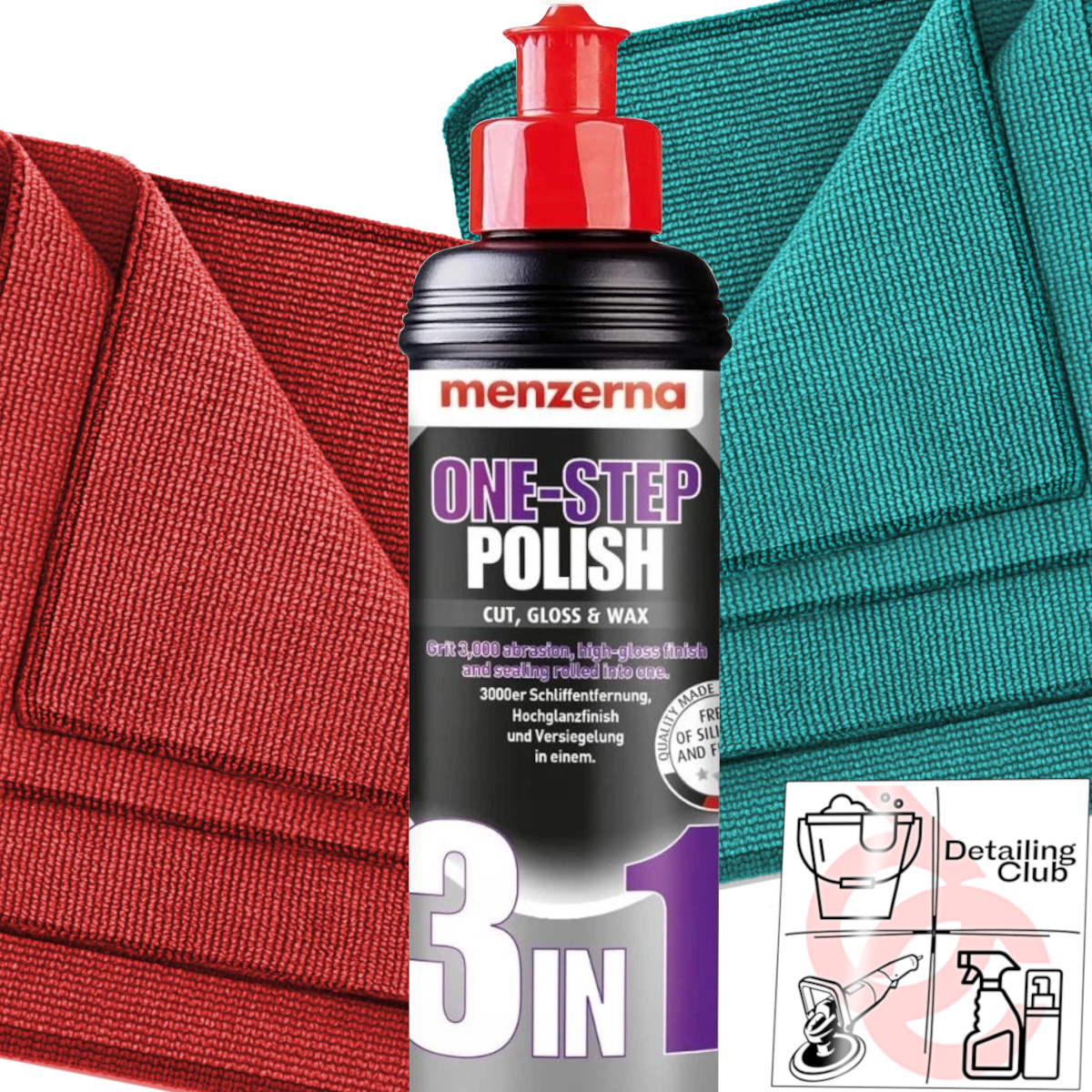 MENZERNA 3W1 ONE STEP PASTA POLERSKA POLEROWANIE LAKIERU USUWANIA RYS 250ML