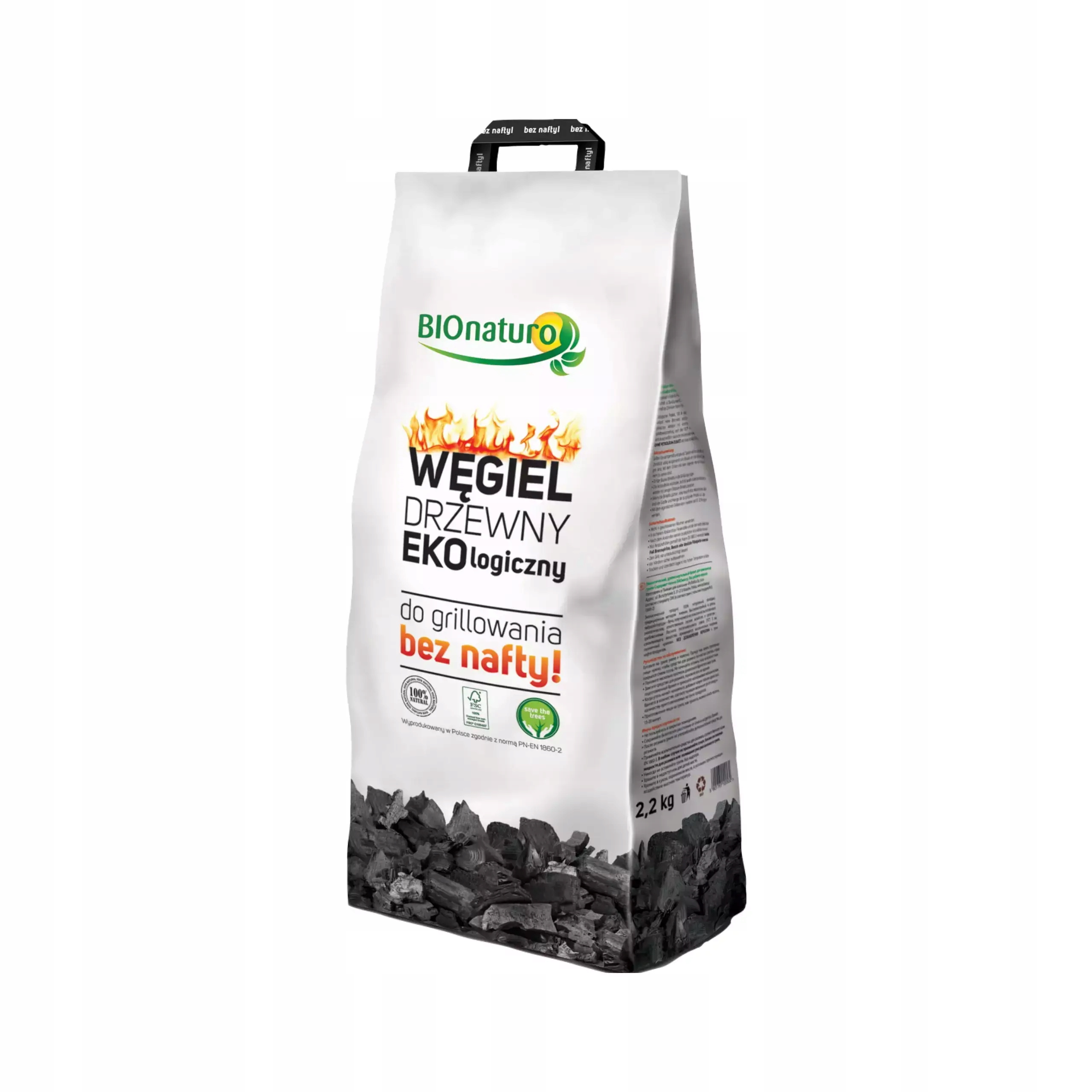 

Ekologiczny węgiel drzewny do grilla 2.2 kg Bio Na