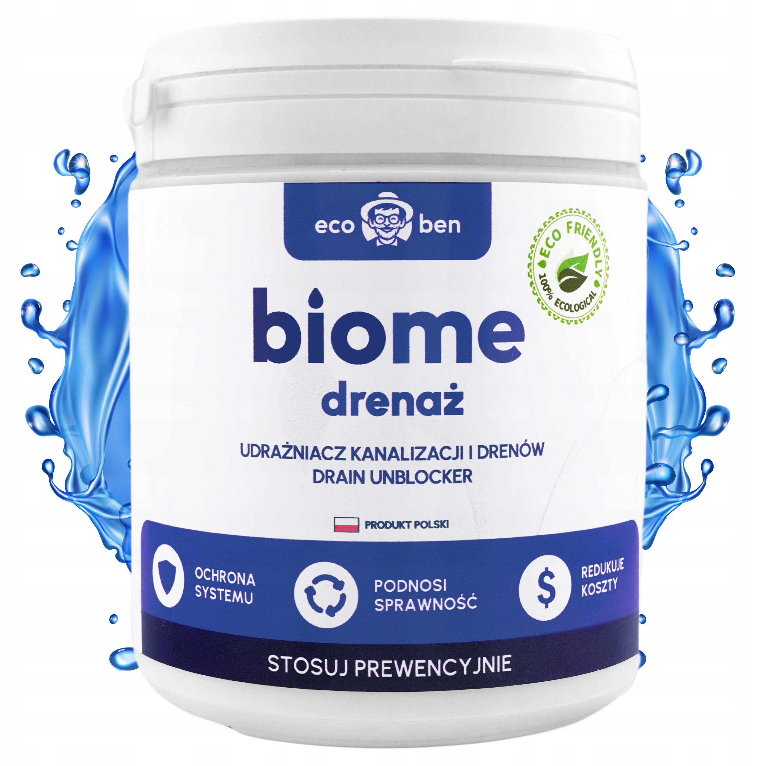 Silný čistič odpadů a drenáží – bakterie a enzymy – BioMe Drain 600 g