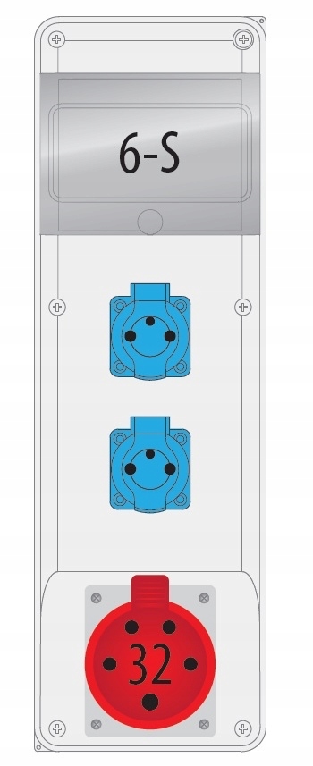 Rozvaděč 1x32A/5p 2x250V 6S B.SLIM-6S-2