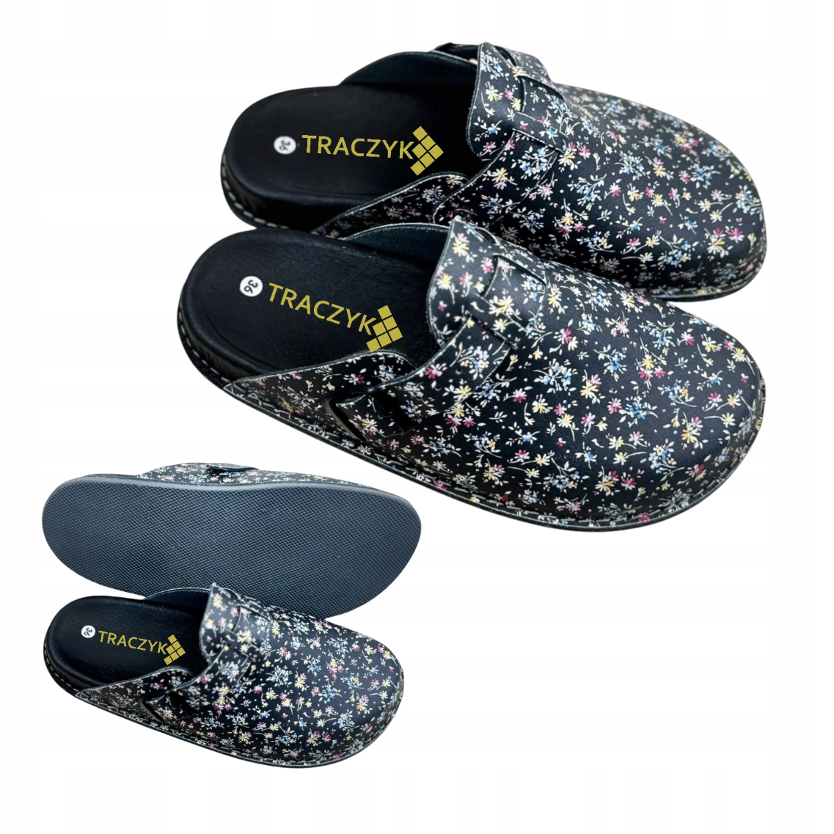 Nazouváky z přírodní kůže Květiny Traczyk Ortopedická vložka vel. 40