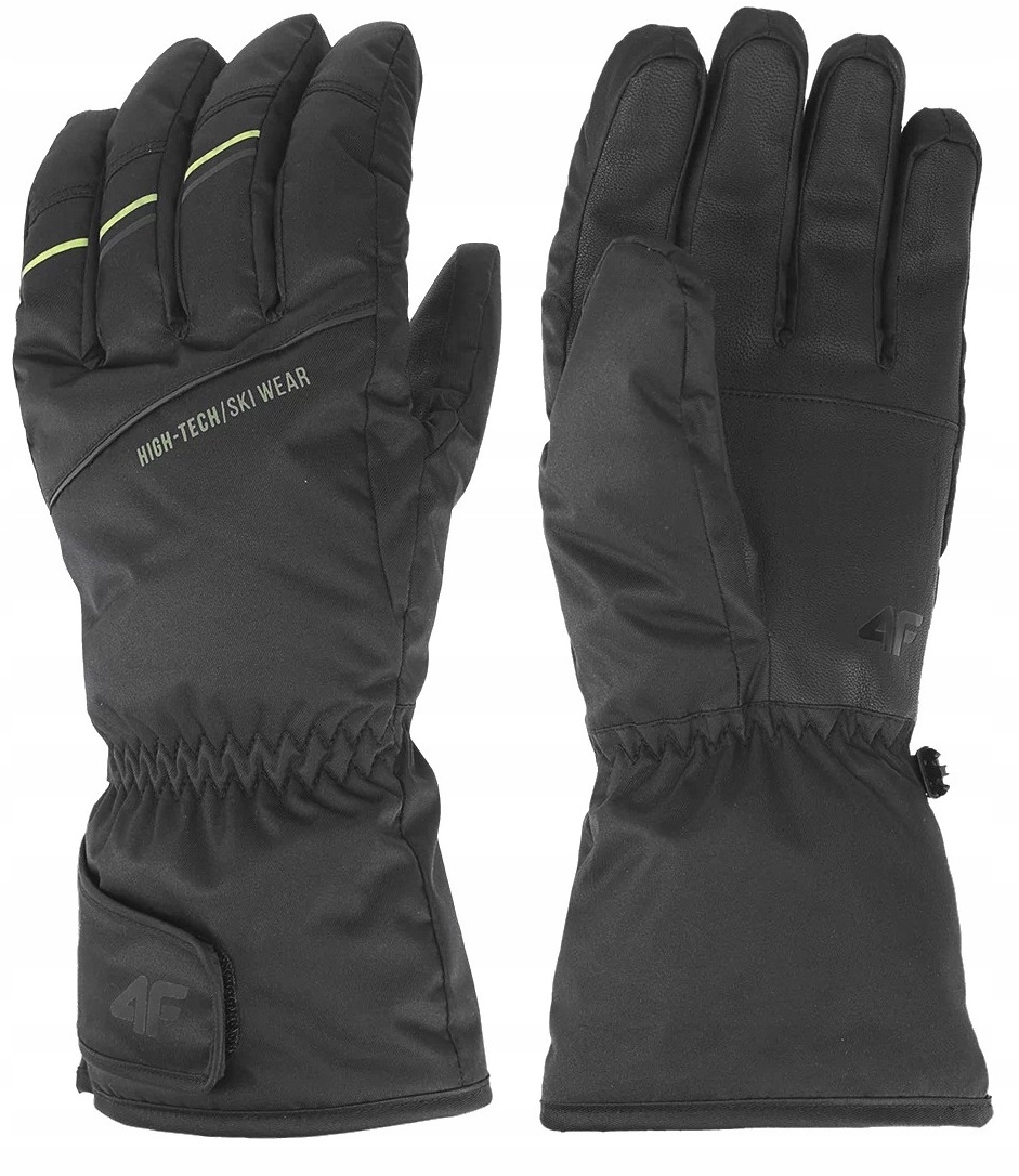 RĘKAWICE NARCIARSKIE 4F THINSULATE MĘSKIE ZIMOWE CZARNE 096 XL