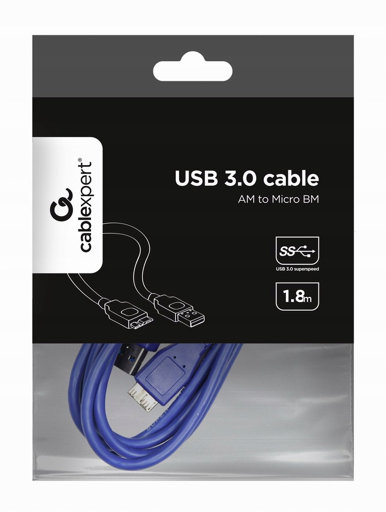 Kabel USB do dysku USB 3.0 - micro USB B 3.0 1,8m Długość kabla 1.8 m