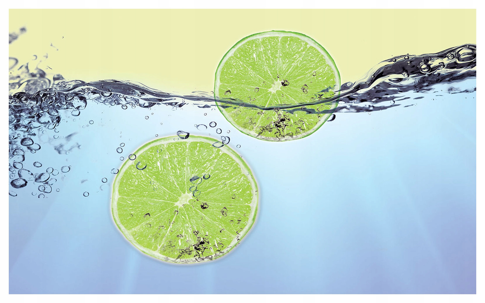 Vliesová fototapeta Limetka ve vodě s osvěžujícím designem 254x184 lepidlo